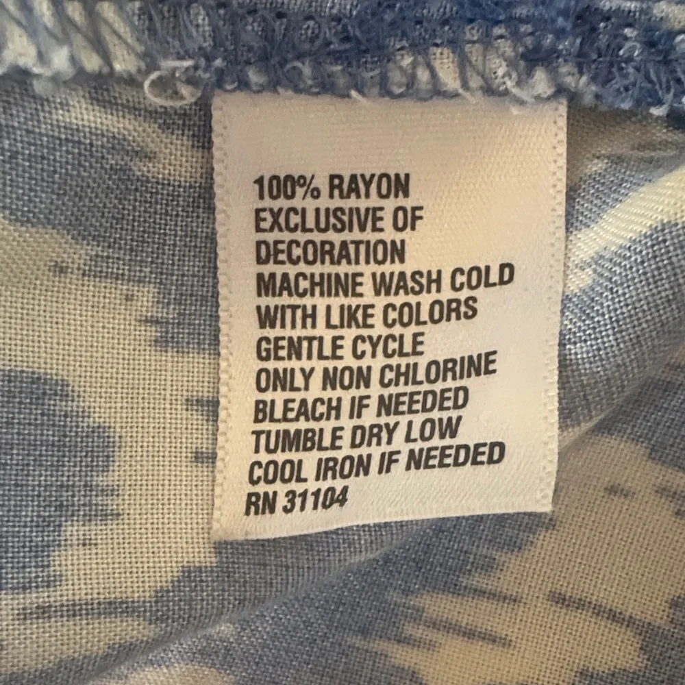 New Directions Blue and Cream Patterned Shirt Dress Beach Dress